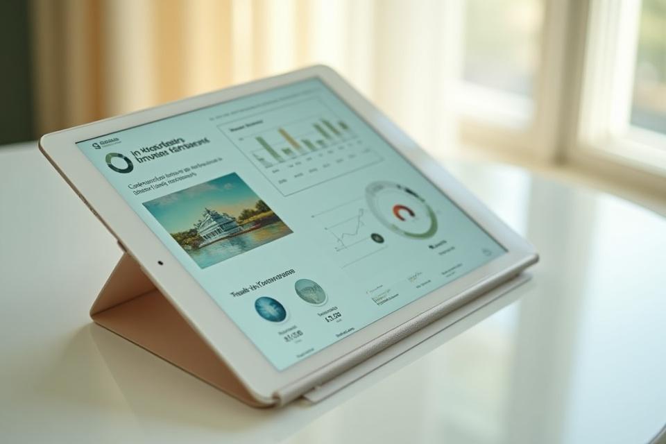 Digital interface showing specialized art investment portfolio analytics